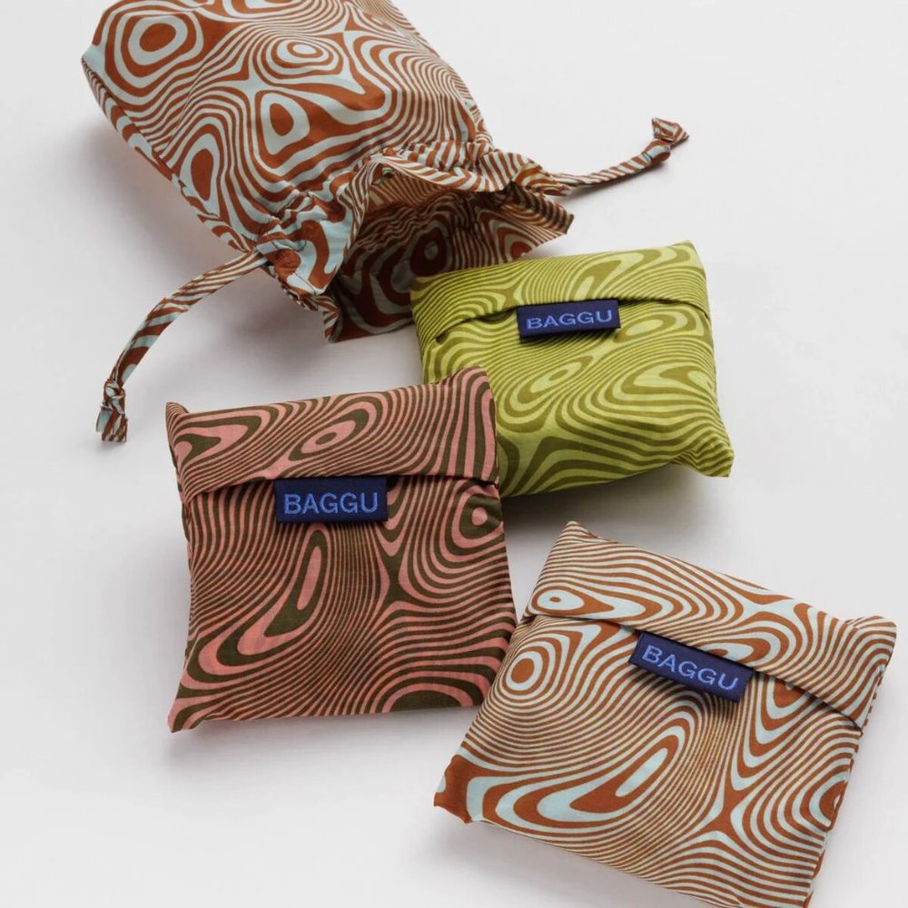 NWT Standard Baggu Set of 3, Trippy Swirl